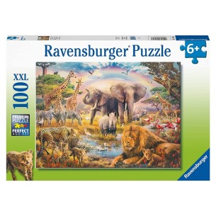 Puzzle 100 la Savana Africana Xxl 100 Pz di Ravensburger Puzzle 100 Pezzi Xxl