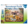 Puzzle 100 la Savana Africana Xxl 100 Pz di Ravensburger Puzzle 100 Pezzi Xxl