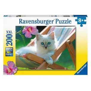 Puzzle 200 Pz Xxl Micio Bianco di Ravensburger Puzzle 200 Pezzi Xxl