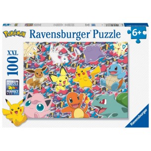 Puzzle 100 Pokemon Xxl 100 Pz di Ravensburger Puzzle 100 Pezzi Xxl