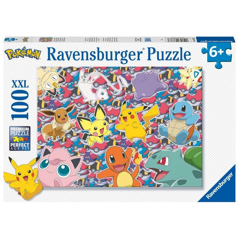 Puzzle 100 Pokemon Xxl 100 Pz di Ravensburger Puzzle 100 Pezzi Xxl