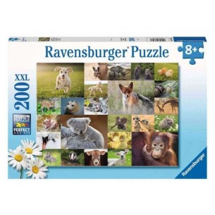 Puzzle 200 i Cuccioli del Mondo Xxl 200 Pz di Ravensburger Puzzle 200 Pezzi Xxl