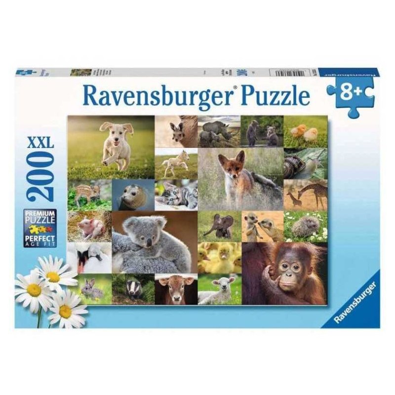 Puzzle 200 i Cuccioli del Mondo Xxl 200 Pz di Ravensburger Puzzle 200 Pezzi Xxl