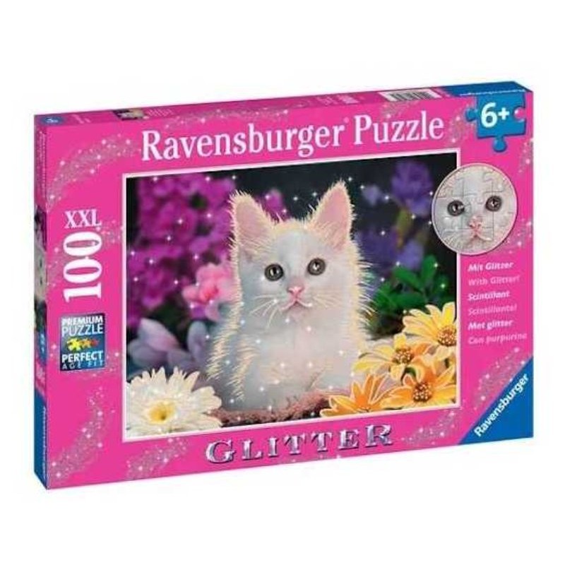 Puzzle 100 Gattino Glitter Xxl 100 Pz di Ravensburger Puzzle 100 Pezzi Xxl