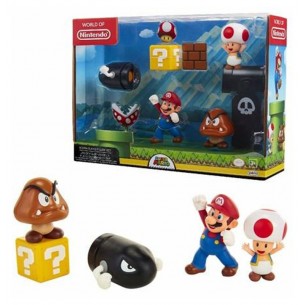 Nintendo Super Mario Diorama Acorn Plains con Personaggi Articolati 6 Cm di Jakks Nintendo Super Mario