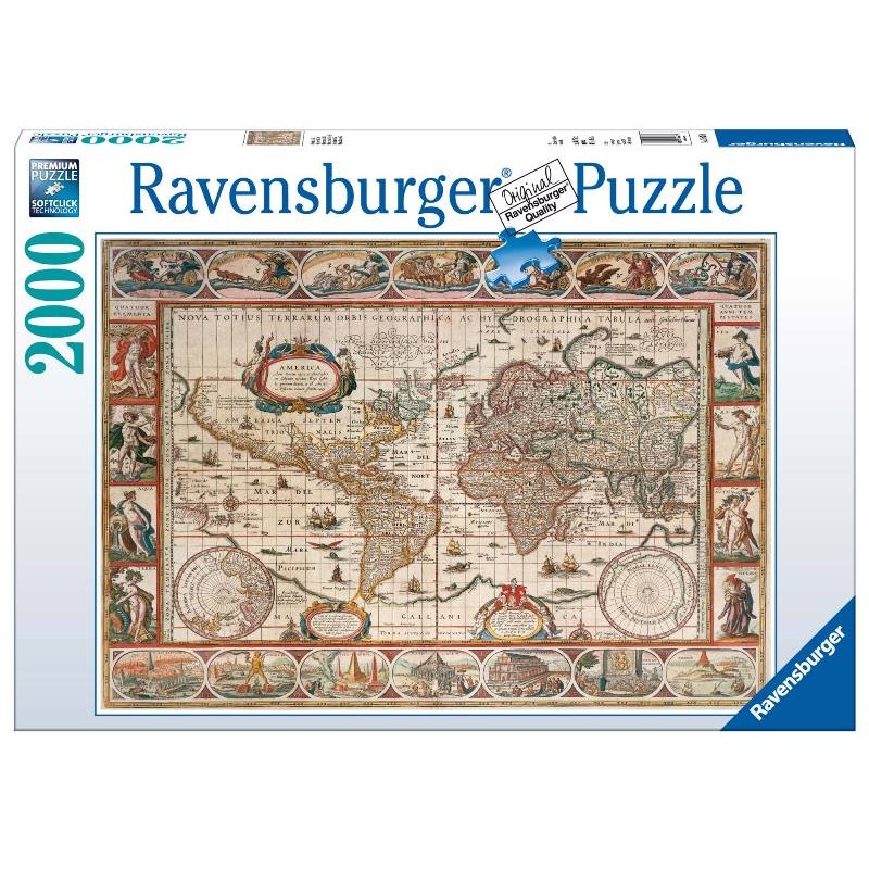 Puzzle 2000 Pz Mappamondo 1650 di Ravensburger Puzzle Adulti 2000 Pz