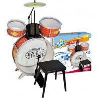 Batteria Classica 4 Elementi, con Sgabello e 2 Bacchette di Bontempi