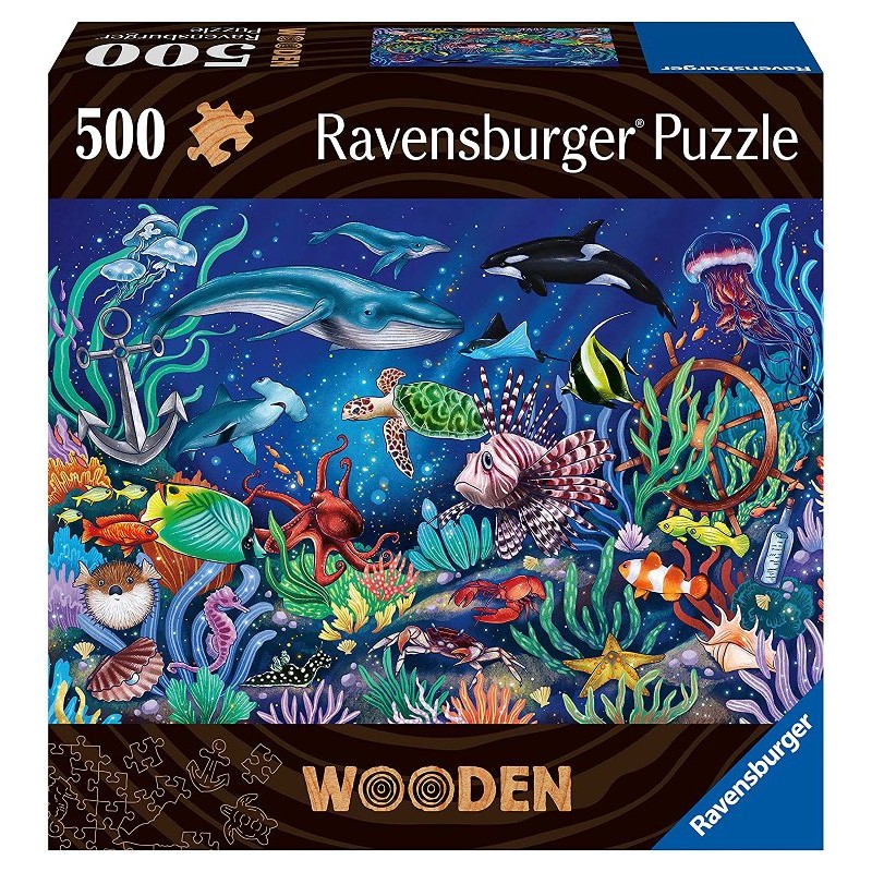 Puzzle di Legno Fondale Marino 500 Pz di Ravensburger Puzzle Adulti Di Legno