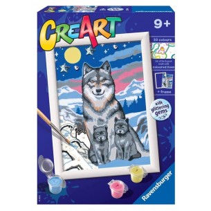 Creart Lupi al Chiaro di Luna di Ravensburger Creart Kids