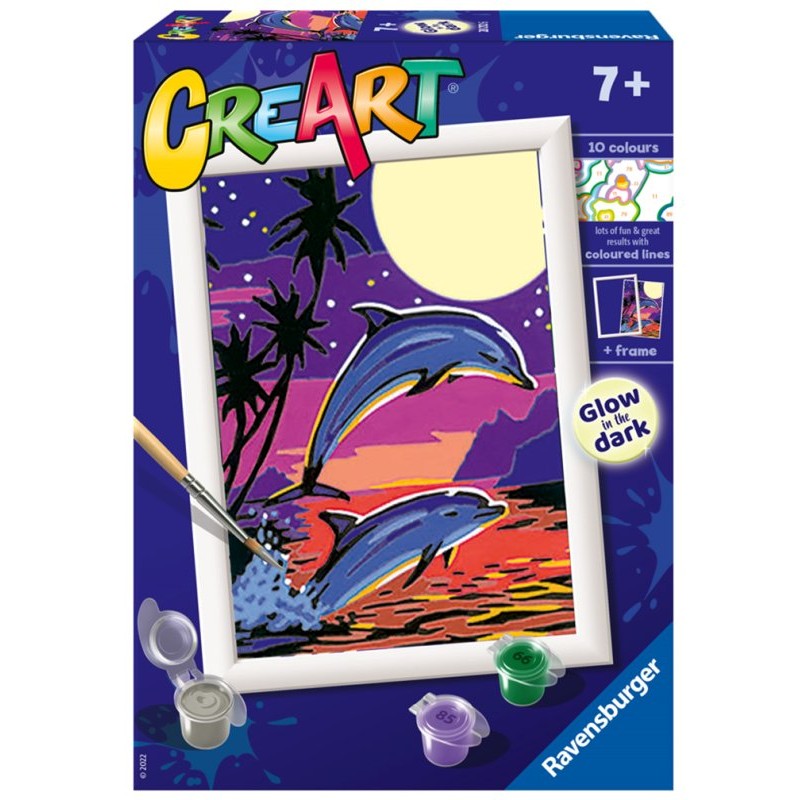 Creart Delfini al Chiaro di Luna di Ravensburger Creart Kids