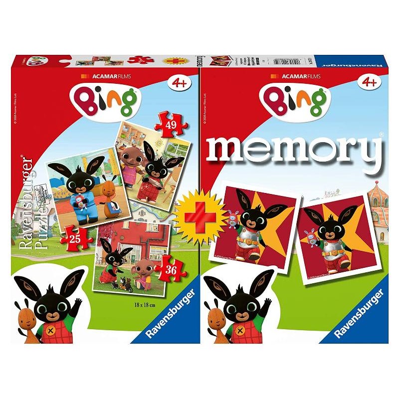 Multipack Memory + 3 Puzzle Bing di Ravensburger