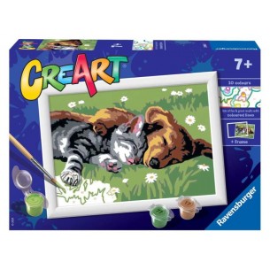 Creart Cane e Gatto Dolce Sonno di Ravensburger Creart Kids