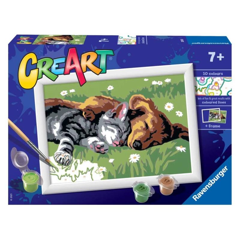Creart Cane e Gatto Dolce Sonno di Ravensburger Creart Kids