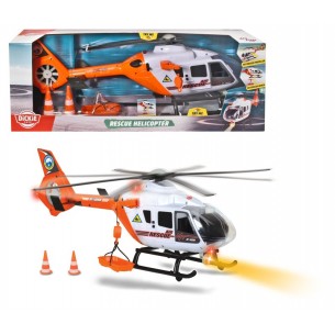 Rescue Helicopter Cm. 64 Luci e Suoni, Rotore Girevole, Verricello, Portelloni Apribili, Accessori di Simba Dickie