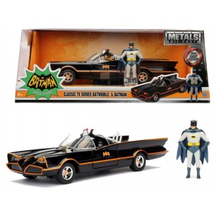 Batman Batmobile Classic del 1966 in Scala 1:24 con Personaggio di Batman in Die Cast di Simba Jada