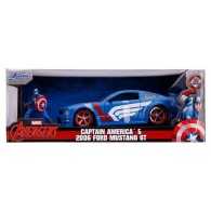 Marvel Captain America 2006 Ford Mustang Gt in Scala 1:24 Die-Cast con Personaggio di Captain America in Die Cast di Simba Jada