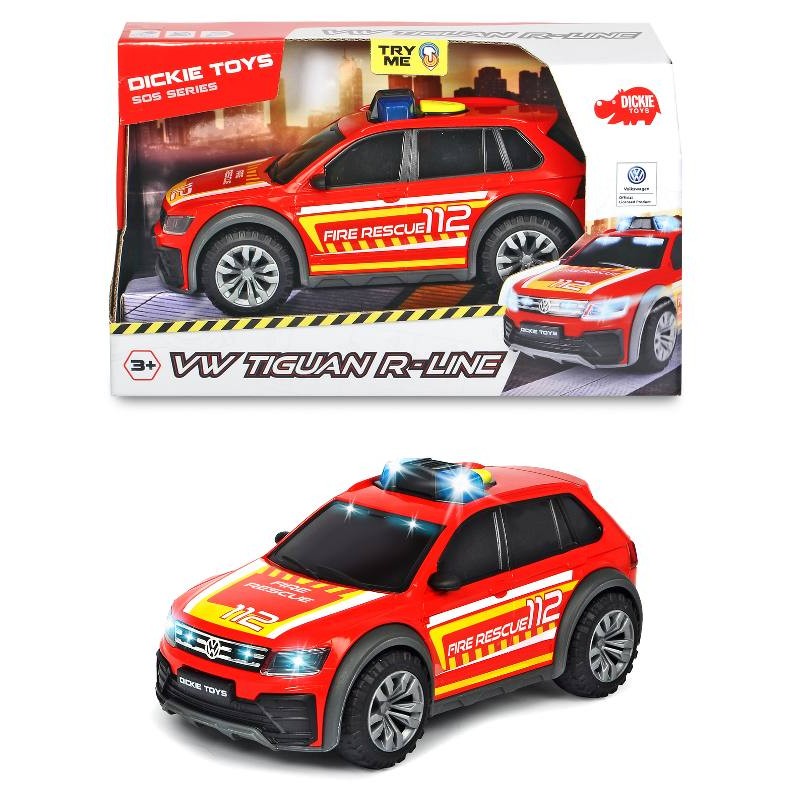 Image of Vw Tiguan R Line Fire Rescue Cm. 25, Luci e Suoni di Simba Dickie - Auto
