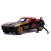 Marvel Black Widow 1966 Chevy in Scala 1:24 Die-Cast con Personaggio della Vedova Nera in Die Cast di Simba Jada