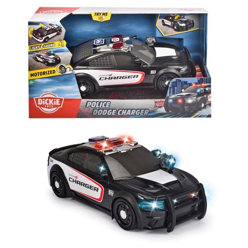 City Heroes Dodge Carger Police Cm. 33 con Luci e Suoni di Simba Dickie