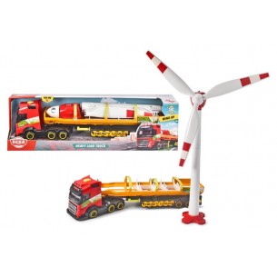 Heavy Load Truck Cm. 41 con Parti Apribili, Luci e Suoni, Inclusa Turbina Eolica con Motore a Molla di Simba Dickie