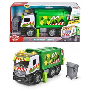Mercedes Action Truck Camion Rifiuti Cm. 26 con Luci e Suoni di Simba Dickie