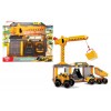 Volvo Construction Station con 3 Veicoli 16.5 Cm, Luci e Suoni di Simba Dickie