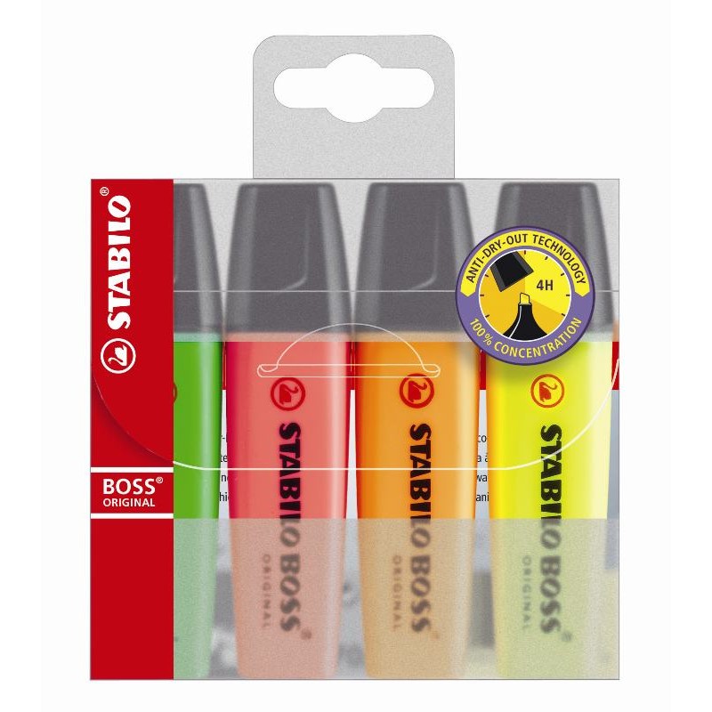 Stabilo Boss Astuccio 4 Colori Ass.
