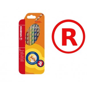 Stabilo Easycolors Astuccio in Cartone da 6 Colori Ass.Per Destrimani