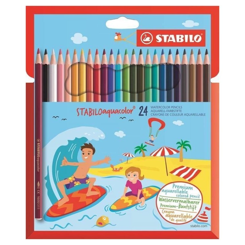 Stabilo Aquacolor Astuccio in Cartone da 24 Colori Ass.