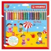 Stabilo Trio Thick Astuccio in Cartone da 24 Colori Ass.+ Temperino