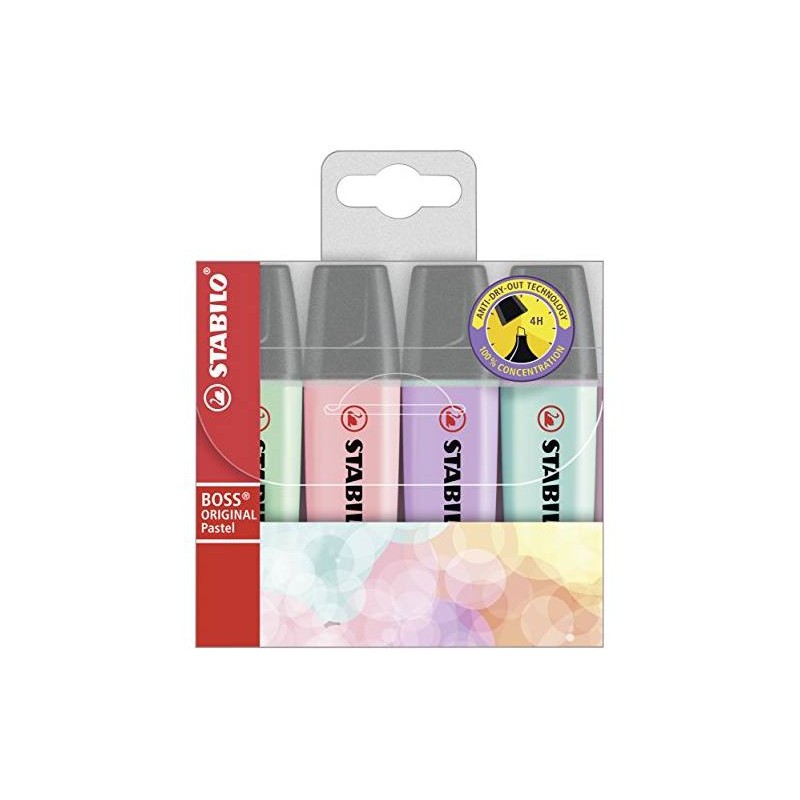 Stabilo Boss Pastel Astuccio da 4 Colori Ass.
