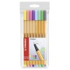 Stabilo Point 88 Astuccio in Plastica da 8 Colori Ass.(Colori Pastello)
