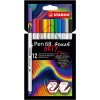 Stabilo Pen 68 Brush Arty Line Astuccio in Cartone da 12 Colori Ass.