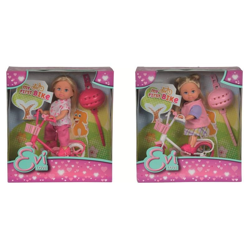 Evi Love con Bicicletta - 2 Asst di Simba Steffi-Evi