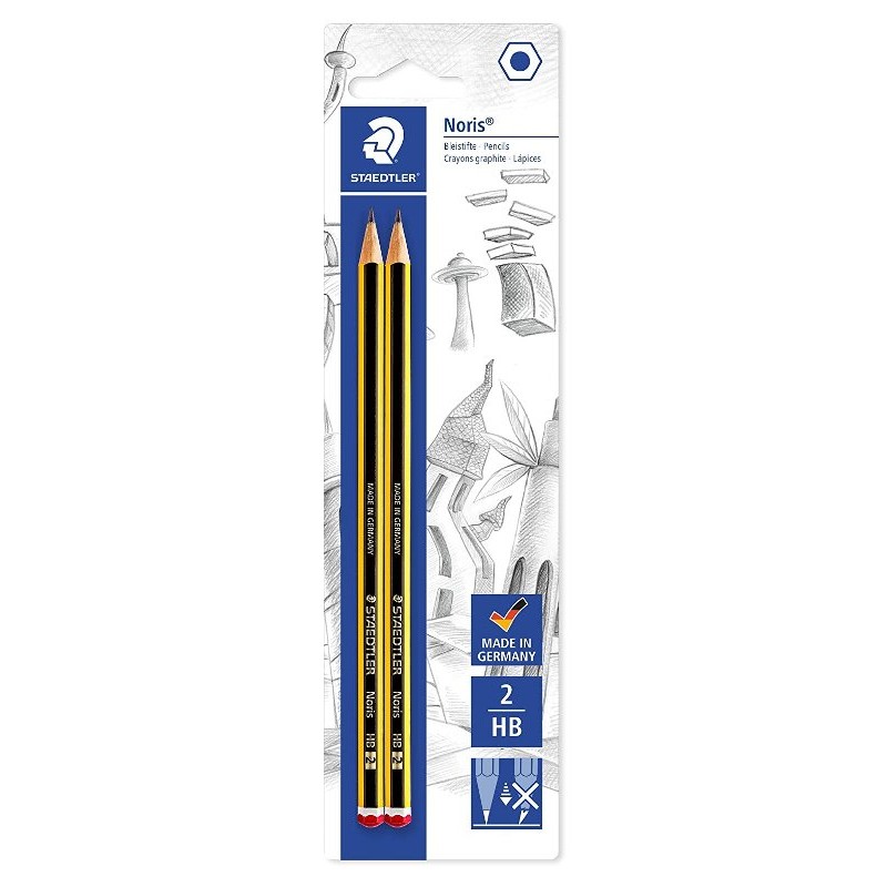 Blister Noris 2 Matite in Grafite Hb Blist. Gradazione Hb (-2) di Staedtler