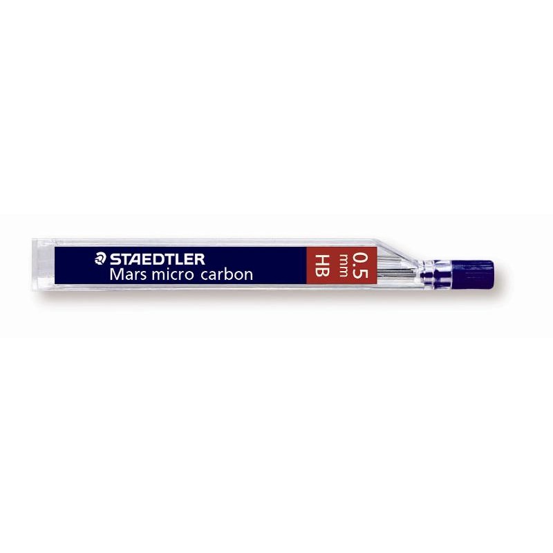 Mars Micro Carbon, Astuccio Hb con 12 Mine Grafite Diametro  0,5 Mm Hb di Staedtler