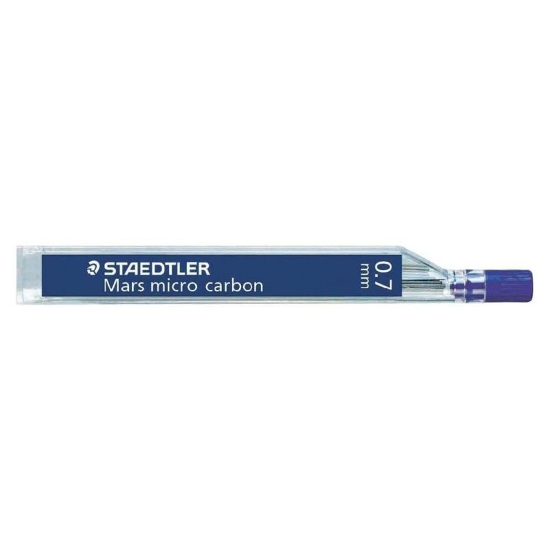 Mars Micro Carbon, Astuccio Hb con 12 Mine Grafite Diametro  0,7 Mm Hb di Staedtler