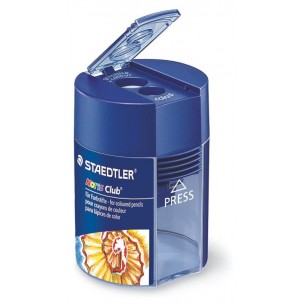 Temperino a 2 Fori con Contenitore per Trucioli per Matite Colorate con Fusto Max Diametro  8,2 - 10,2 Mm. di Staedtler
