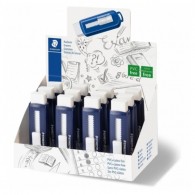 Gomma Bianca a Scorrimento. Involucro Esterno in Plastica Rigida Colore Blu, per Matita. Senza Pvc, Ftalati e Latice.